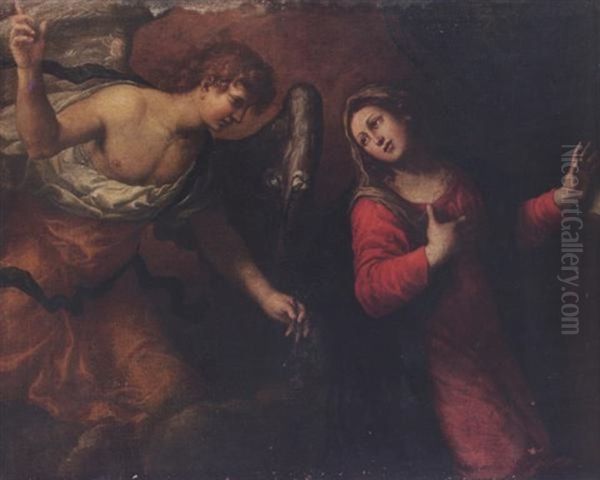 The Annunciation Oil Painting by Giovanni Stefano Danedi