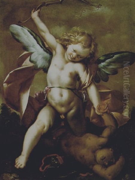 Amor Sacro E Amor Profano Oil Painting by Giovanni Stefano Danedi