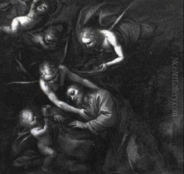 The Agony In The Garden Oil Painting by Giovanni Stefano Danedi