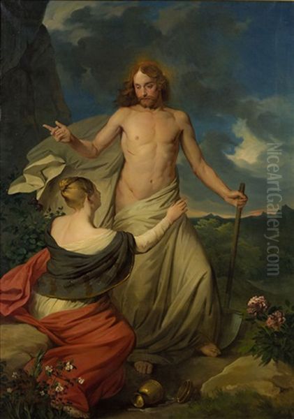 Noli Me Tangere Oil Painting by Josef Danhauser