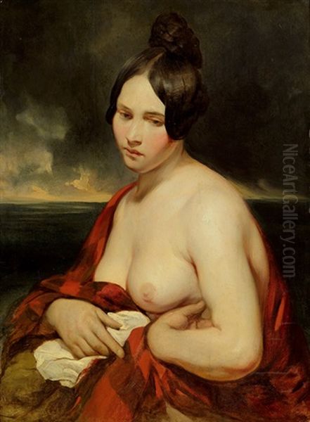 Die Frau Vom Meer Oil Painting by Josef Danhauser