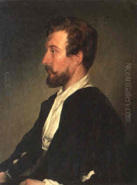 Franz Danhauser, Bruder Des Kunstlers Oil Painting by Josef Danhauser