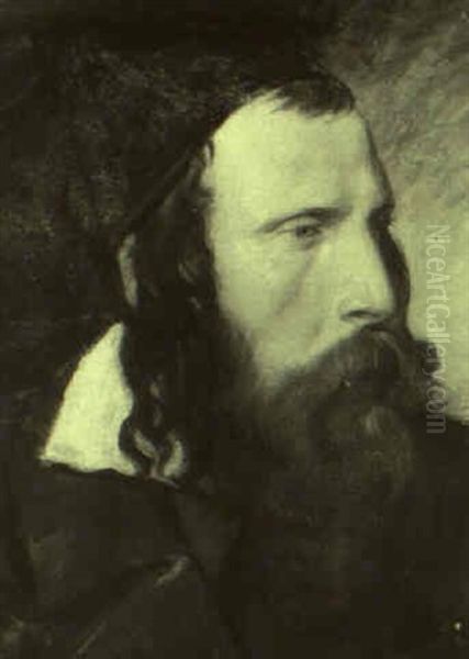 Portrait Of An Aschkenazi Man Oil Painting by Josef Danhauser