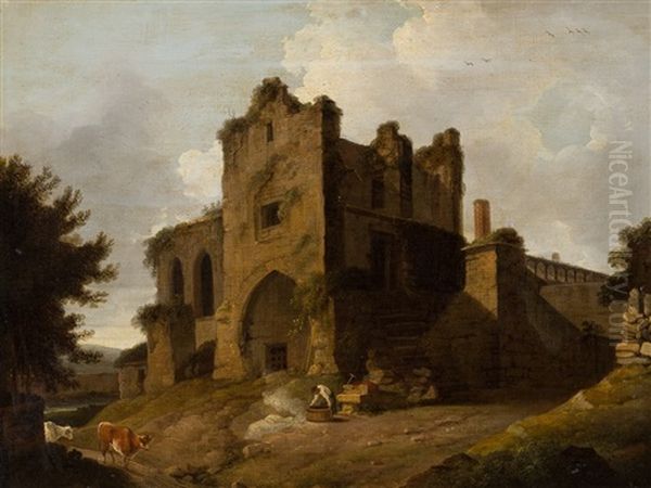 English Landscape Oil Painting by Thomas Daniell