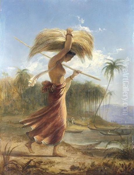 A Peasant Woman Of Ceylon Oil Painting by William Daniell