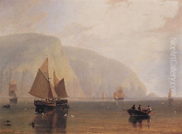 Kemaes Head, Cardiganshire Oil Painting by William Daniell