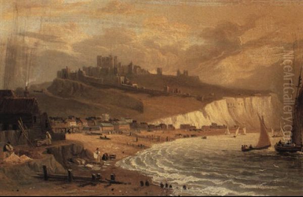 A View Of Dover Oil Painting by William Daniell