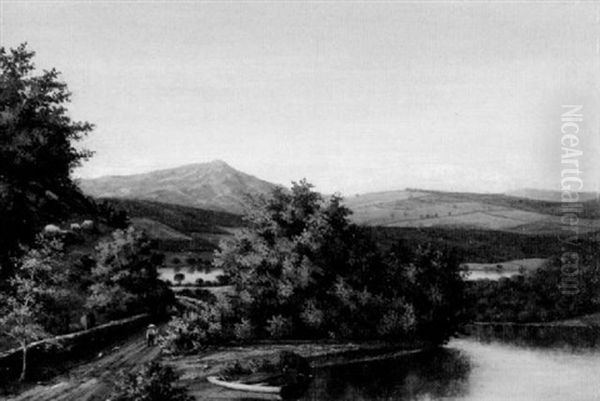 White Mountain Landscape Oil Painting by George Fisher Daniels