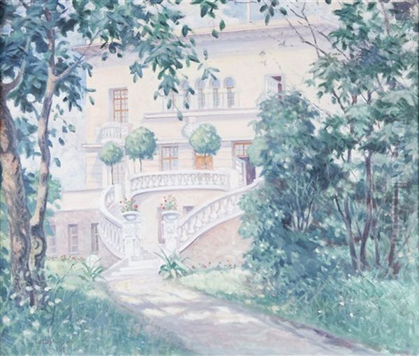 Villa Billnas Oil Painting by Carl Danielson