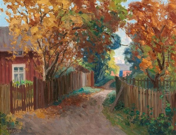 Park Alley In Vaasa Oil Painting by Carl Danielson