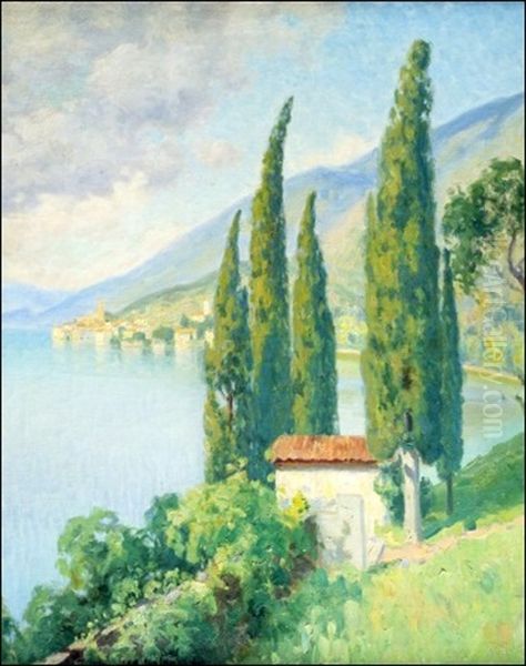 Lago Di Garda Oil Painting by Carl Danielson