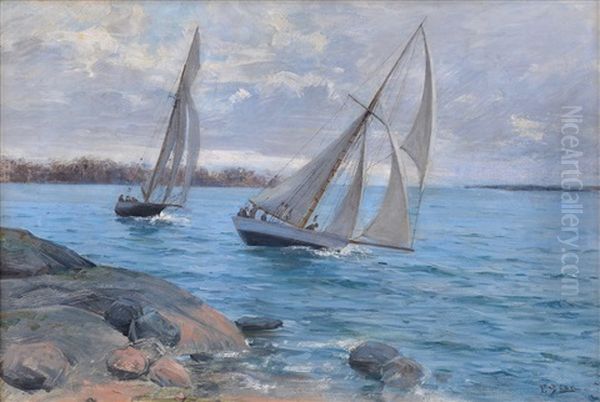 Sailing Oil Painting by Elin Danielson-Gambogi