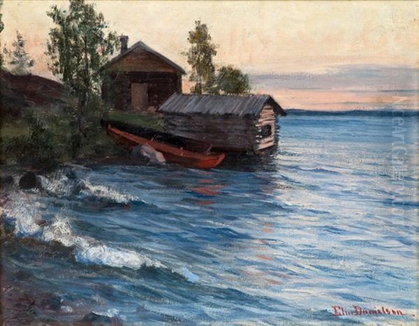 Summer Evening In The Archipelago Oil Painting by Elin Danielson-Gambogi