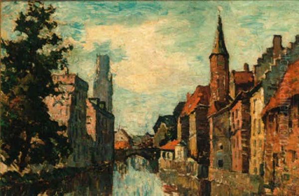 View Of Brugge Oil Painting by Charles Dankmeijer