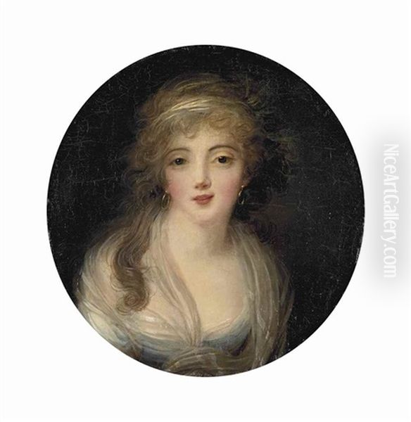 Portrait De Femme Oil Painting by Henri-Pierre Danloux