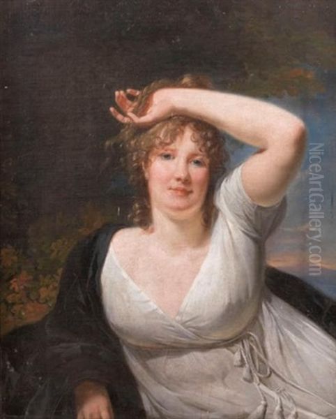 Portrait De Jeune Femme Oil Painting by Henri-Pierre Danloux