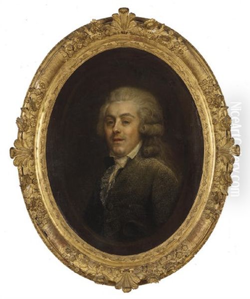 Portrait De Monsieur De Fonbrunes Oil Painting by Henri-Pierre Danloux