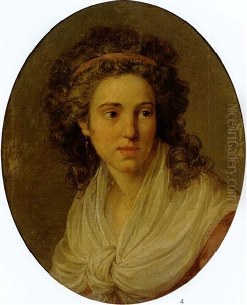 Portrait De Femme Oil Painting by Henri-Pierre Danloux