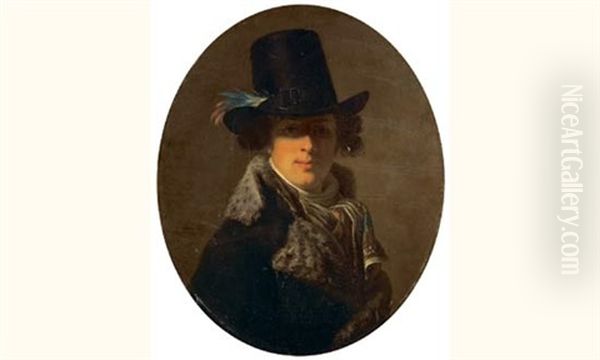 Portrait De Charles Jean Marie Barbaroux Oil Painting by Henri-Pierre Danloux