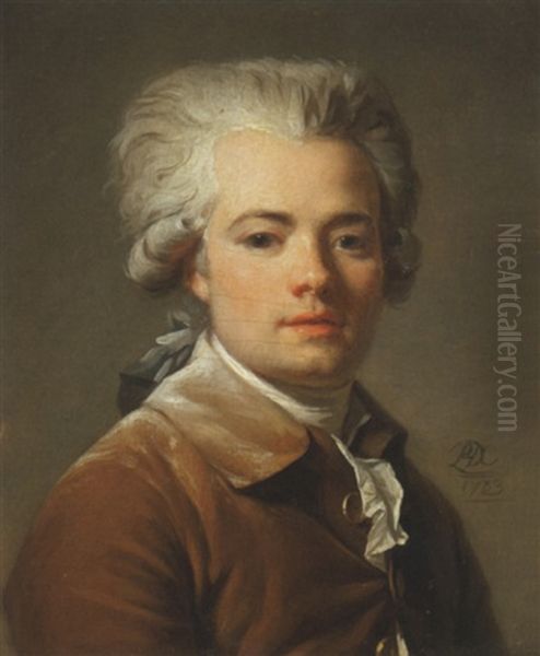 Portrait Du Violoniste Henri-joseph Perignon Oil Painting by Henri-Pierre Danloux