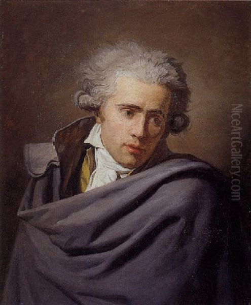 Portrait Of A Man In A Grey Coat Oil Painting by Henri-Pierre Danloux