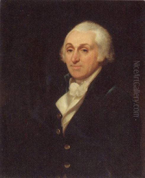 Portrait Of Thomas Harley In A Blue And White Waistcoat And Stock Oil Painting by Henri-Pierre Danloux