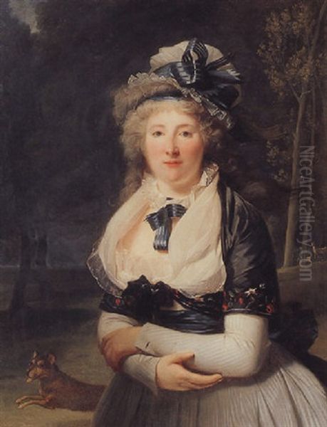 Portrait Of Etienette Roussee Oil Painting by Henri-Pierre Danloux