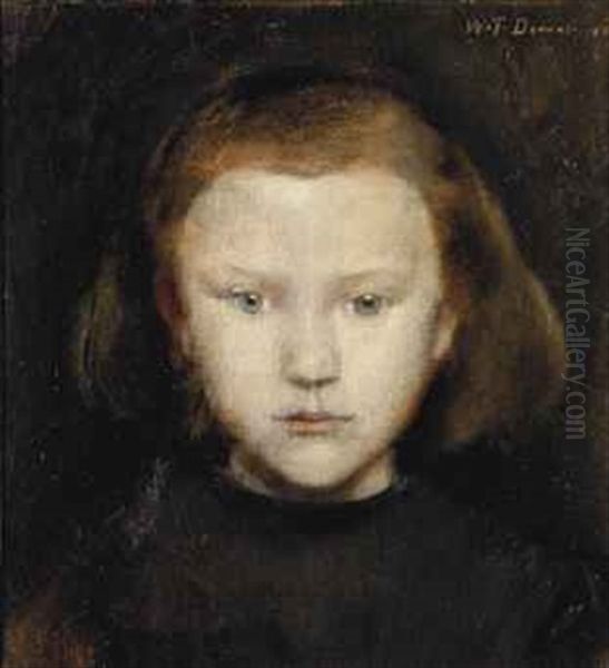 Portrait Of A Young Girl Oil Painting by William Turner Dannat