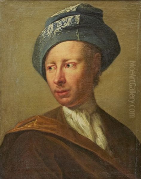 Portratt Forestallande Generalmajor Gustaf Abraham Piper Oil Painting by Johann Gottfried Dannhauer