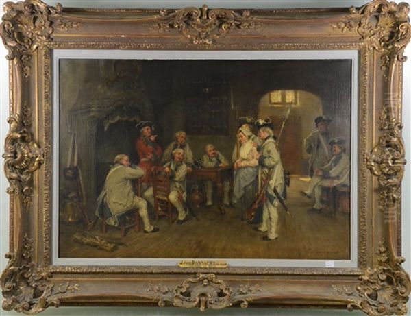 La Conduite Au Poste Oil Painting by Leon Marie Constant Dansaert