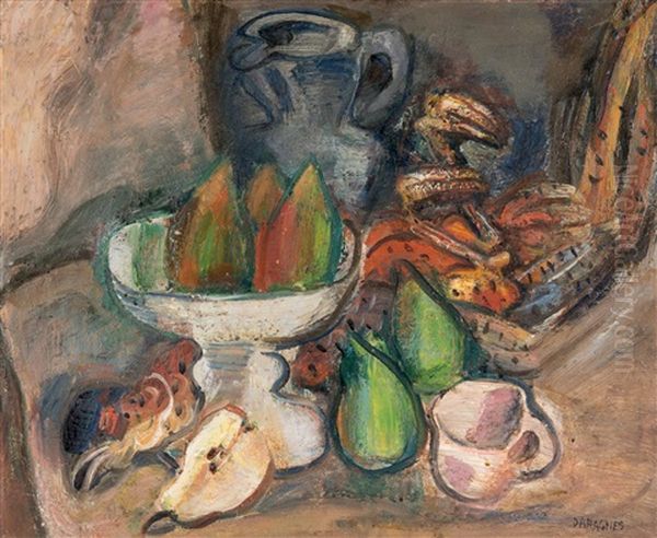 Nature Morte Aux Poires Oil Painting by Jean Gabriel Daragnes