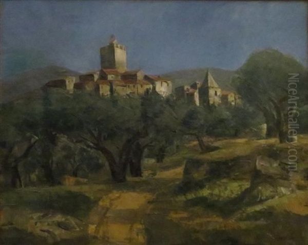 Le Village Provencal Oil Painting by Jean Gabriel Daragnes