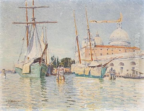 Along A Quayside, Venice Oil Painting by Georges Paul Joseph Darasse