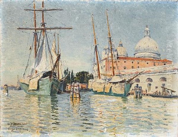 Along A Quayside, Venice Oil Painting by Georges Paul Joseph Darasse