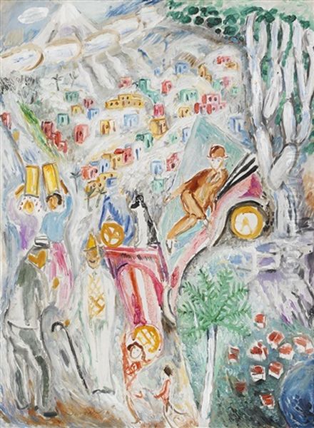 Turisten Pa Teneriffa Oil Painting by Nils Dardel