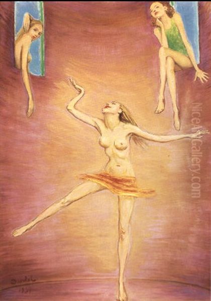 Dansen Oil Painting by Nils Dardel