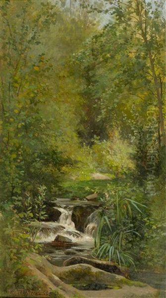 Waldstuck Mit Bach Oil Painting by Louis Emile Dardoize