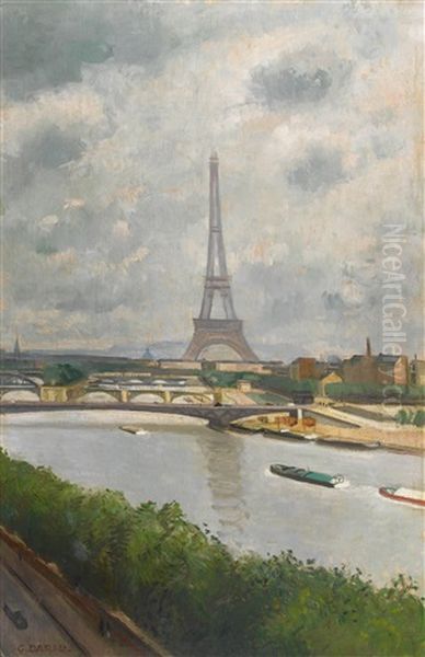 La Tour Eiffel Oil Painting by Georges Darel