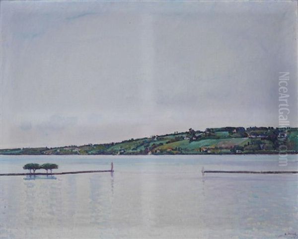 Vue Sur Le Leman Oil Painting by Georges Darel