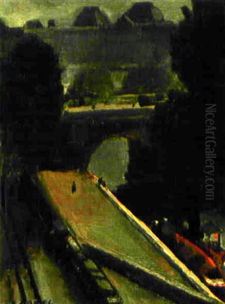 Paris An Der Seine Oil Painting by Georges Darel