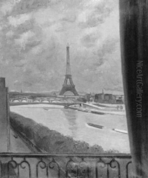 Seine Und Eiffelturm Oil Painting by Georges Darel