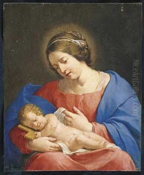 La Vierge A L'enfant Oil Painting by Jean Daret