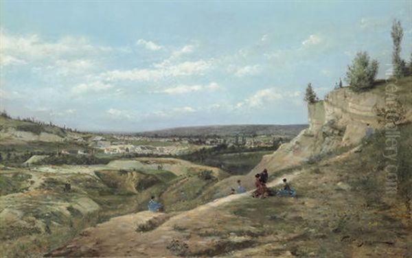 A Town In The Seine Valley by Paul Joseph Victor Dargaud