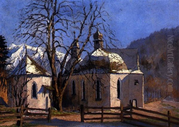 St. Loretto Bei Oberstdorf Oil Painting by Ernst Dargen