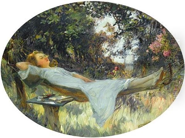 La Sieste Oil Painting by Henri Gaston Darien