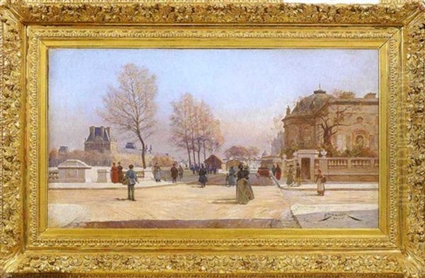 Paris, Musee Du Louvre Oil Painting by Henri Gaston Darien