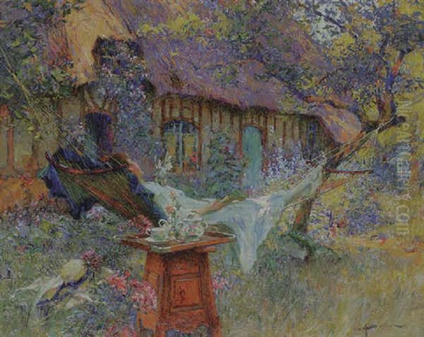 A Lazy Afternoon Oil Painting by Henri Gaston Darien