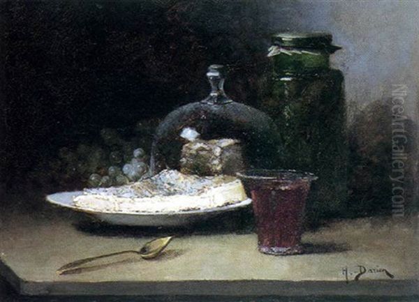 Nature Morte A La Cloche A Fromage Oil Painting by Henri Gaston Darien