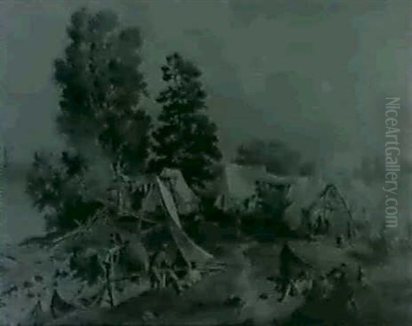 The Encampment Oil Painting by Felix Octavius Carr Darley