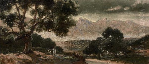 Un Matin, Environs De Michelet - Kabylie Oil Painting by Jean Darley